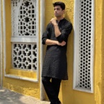 Black Embroided Kurta Pajamas