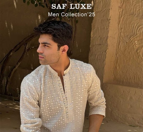 Ivory White Embroided Kurta Pajamas - Image 6